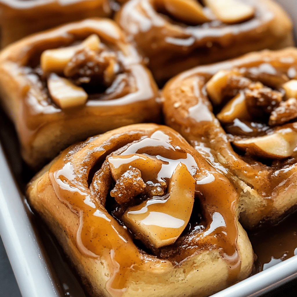 Caramel Apple Cinnamon Rolls