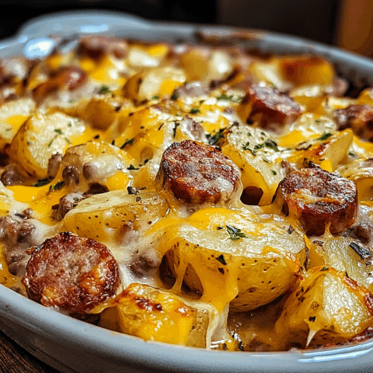 Cheesy Ranch Potatoes & Sausage Bake