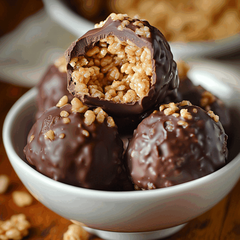 Chocolate Peanut Butter Balls with Rice Krispies
