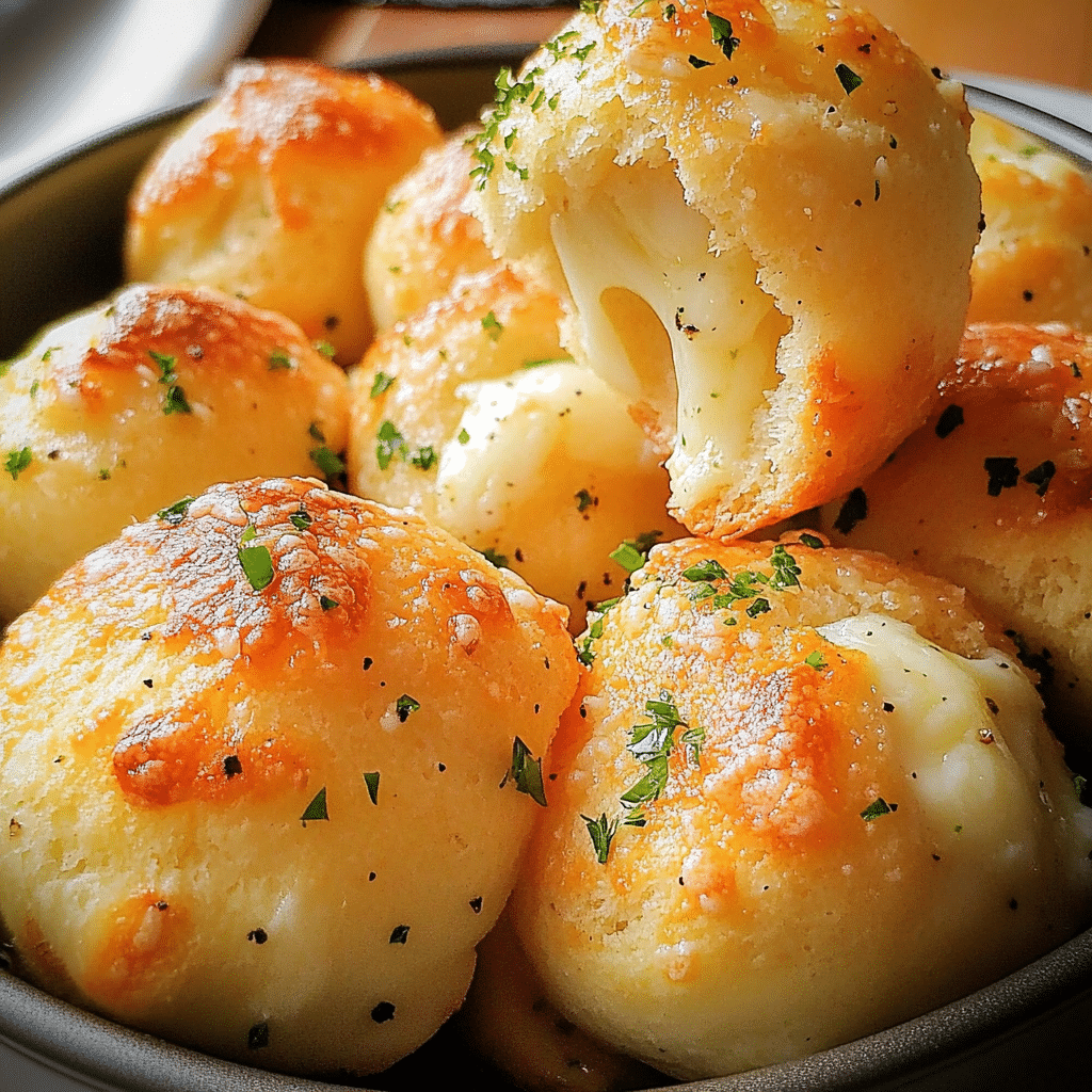 Garlic Mozzarella Biscuit Bombs