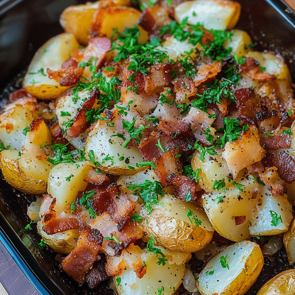 Loaded Bacon & Roasted Garlic Potatoes