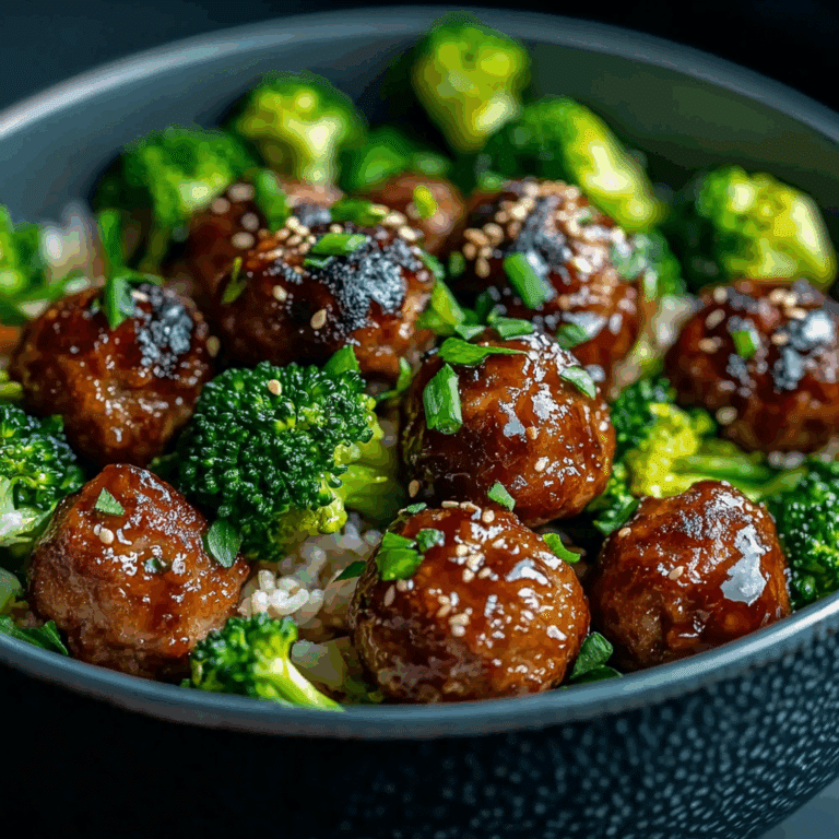 Mongolian Meatballs & Broccoli Stir-Fry
