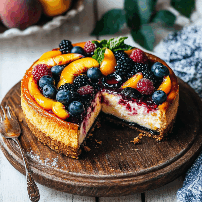 Berry Peach Cheesecake