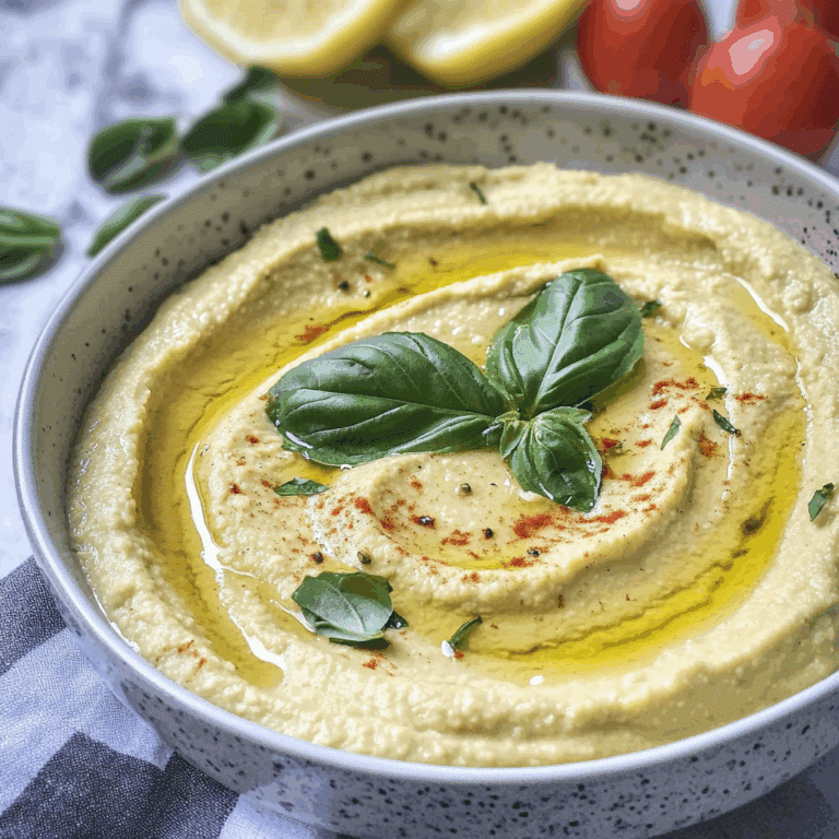 Lemon Basil Hummus