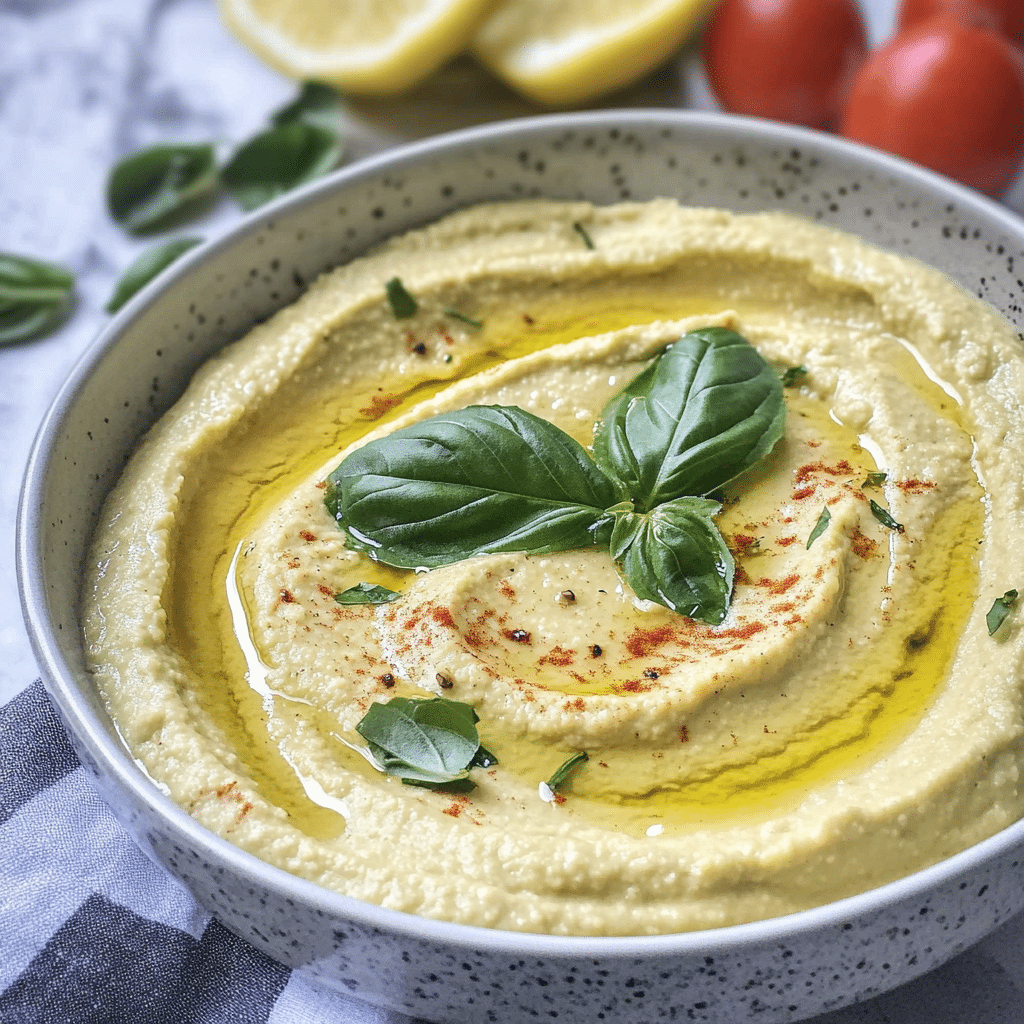 Lemon Basil Hummus
