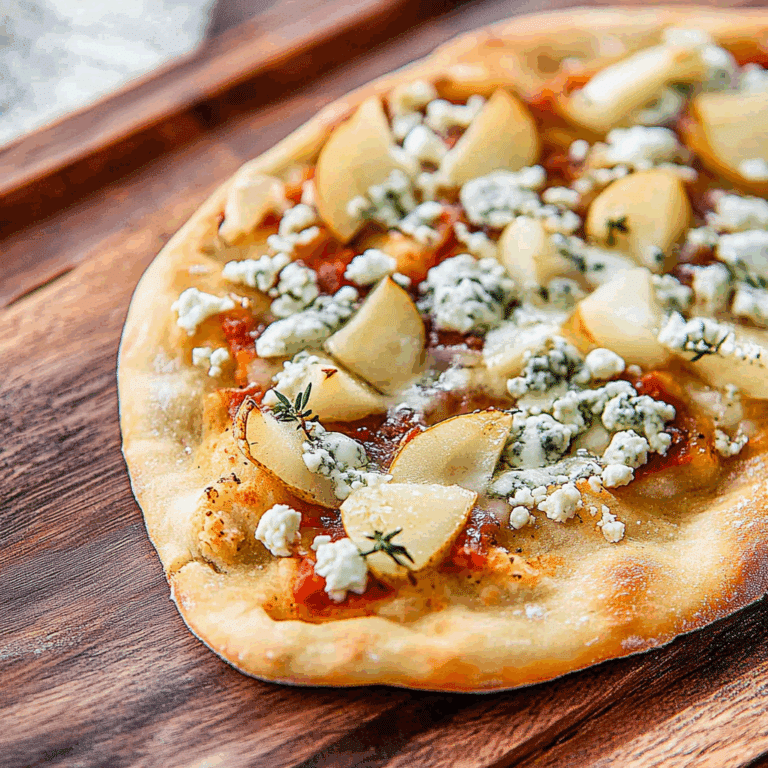 Pear and Gorgonzola Flatbread