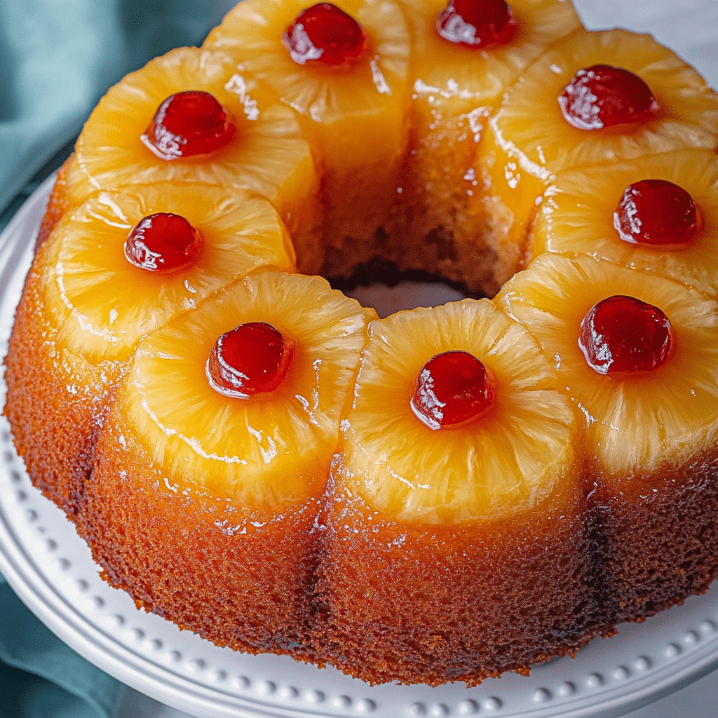 Pineapple Upside Down Bundt Cake