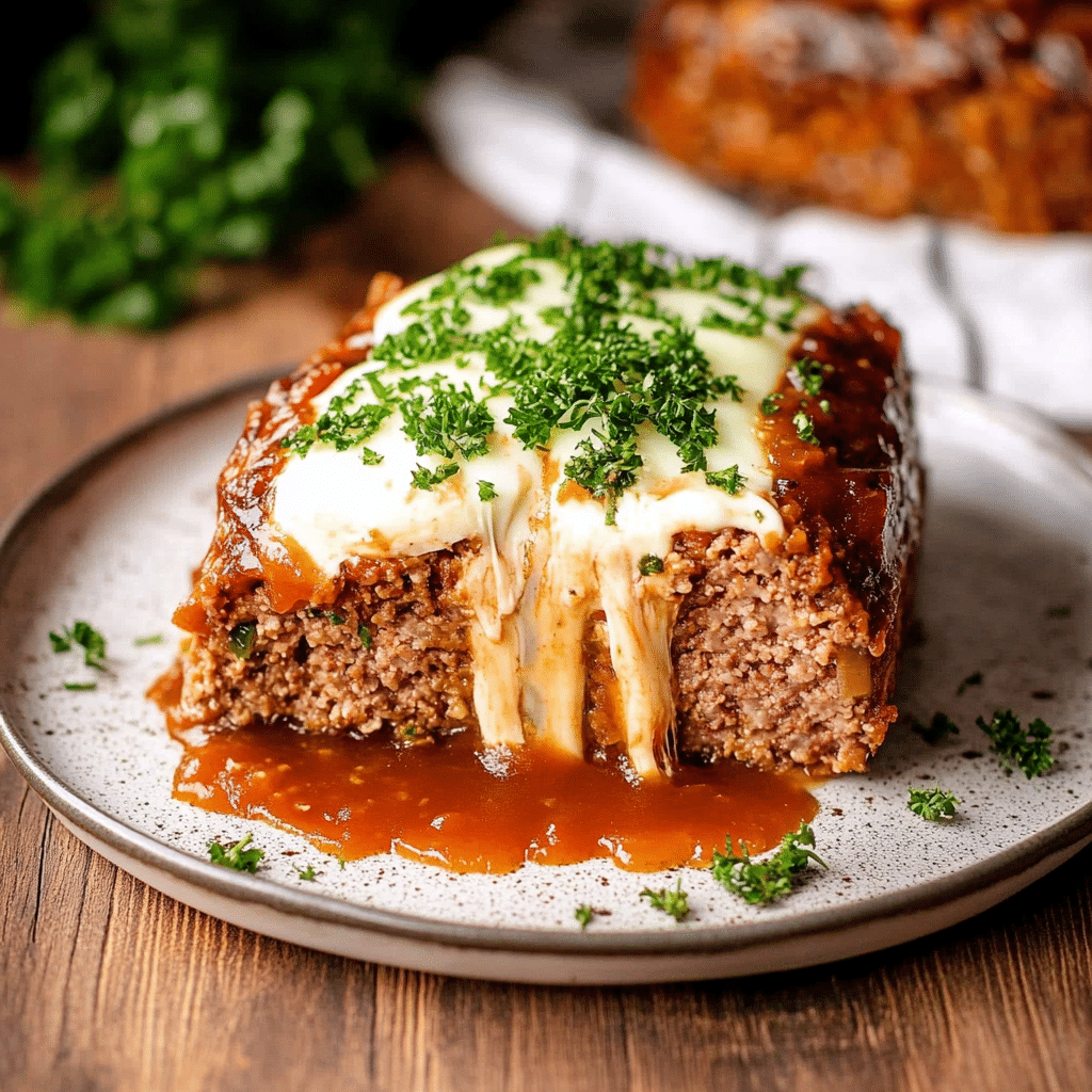 Stuffed Meatloaf with Mozzarella