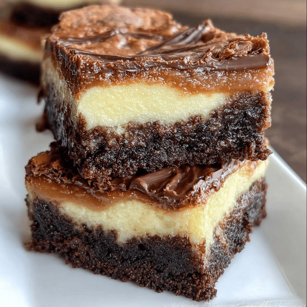 Caramel Cheesecake Nutella Brownies