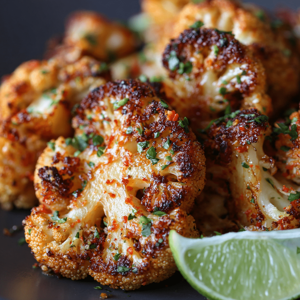 Chili Lime Roasted Cauliflower