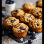Healthy Blueberry Oatmeal Muffins