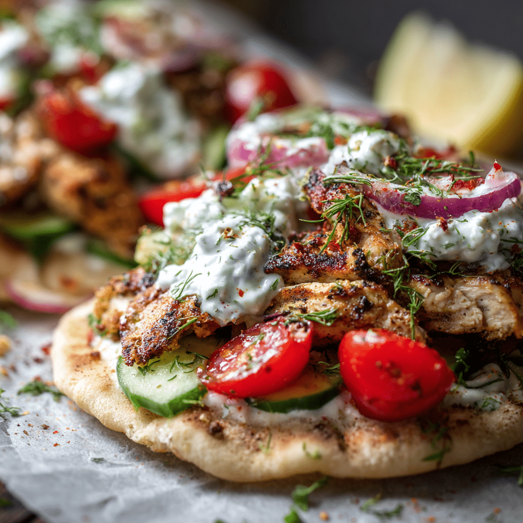 Sheet Pan Chicken Pitas with Tzatziki