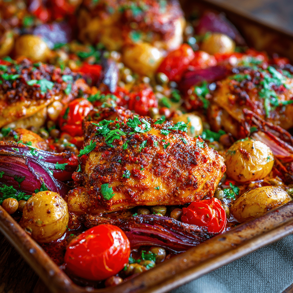 Sheet Pan Harissa Chicken
