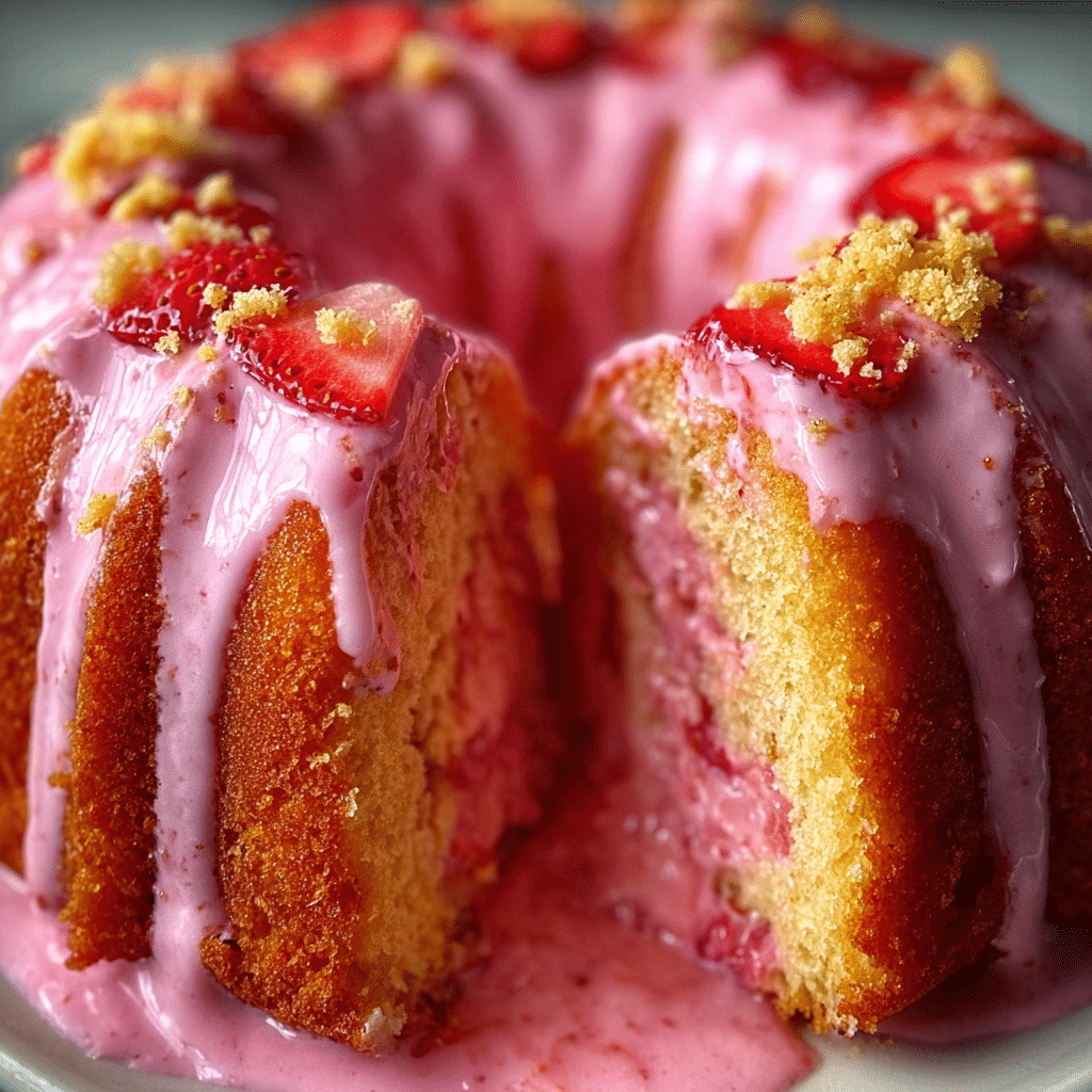 Strawberry Cheesecake Bundt Cake