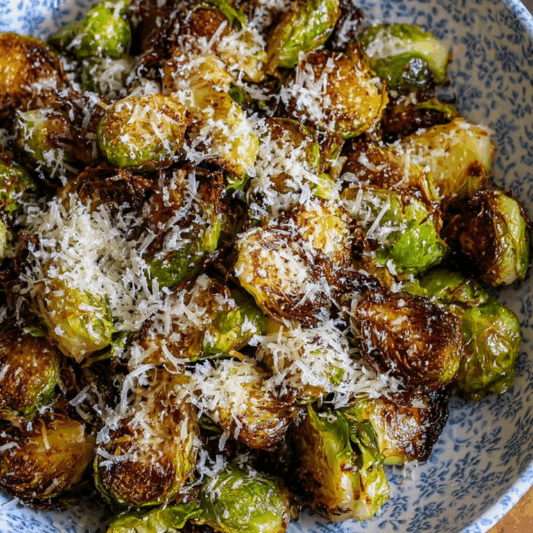 Air Fryer Garlic Parmesan Brussels