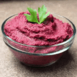 Beetroot Hummus with Garlic