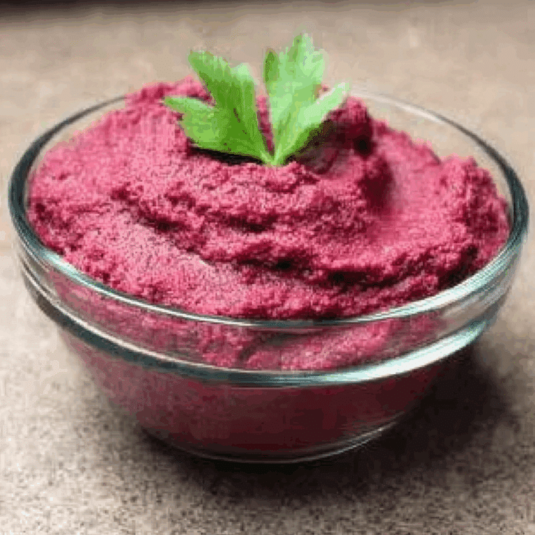 Beetroot Hummus with Garlic