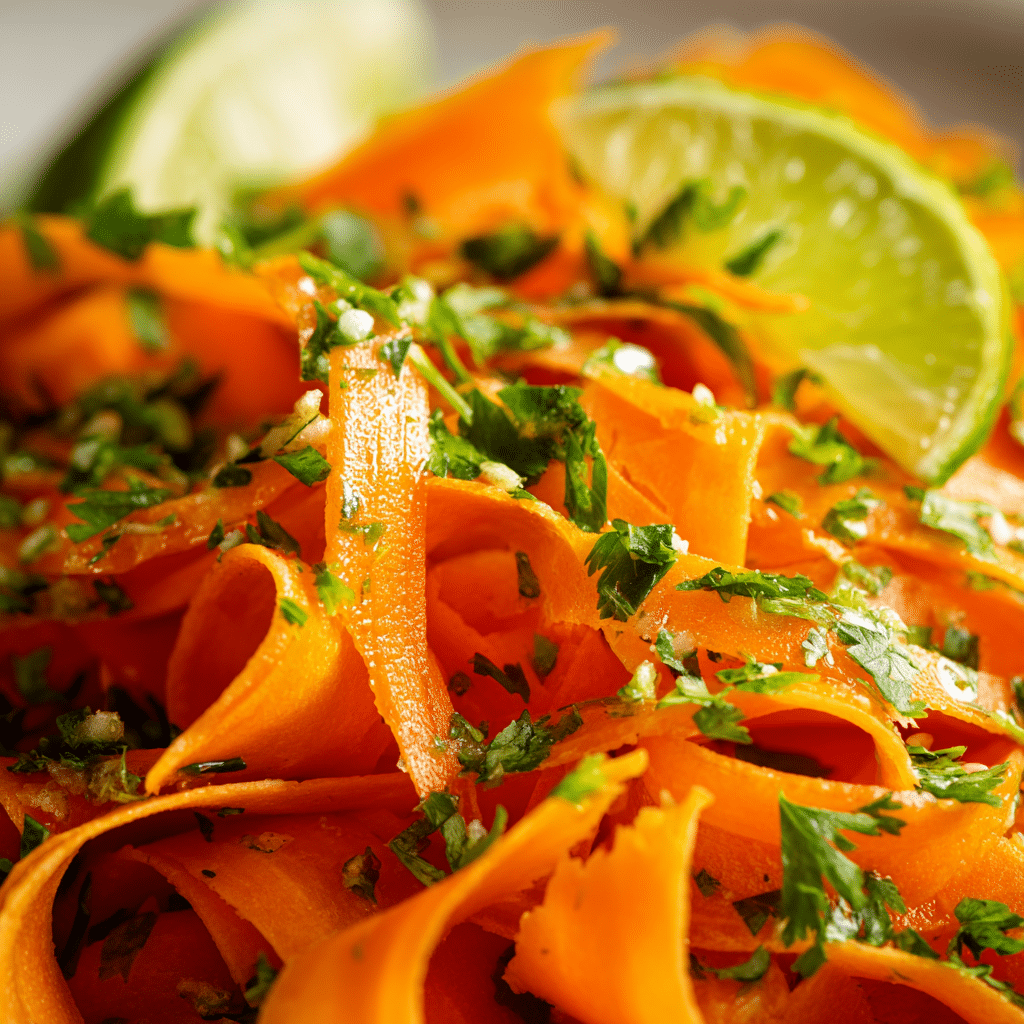 Carrot Ribbon Salad with Lime Dressing