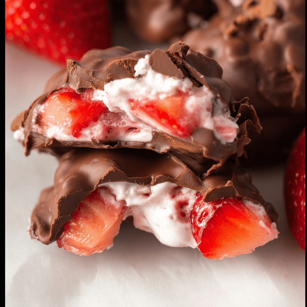 Chocolate Strawberry Yogurt Clusters