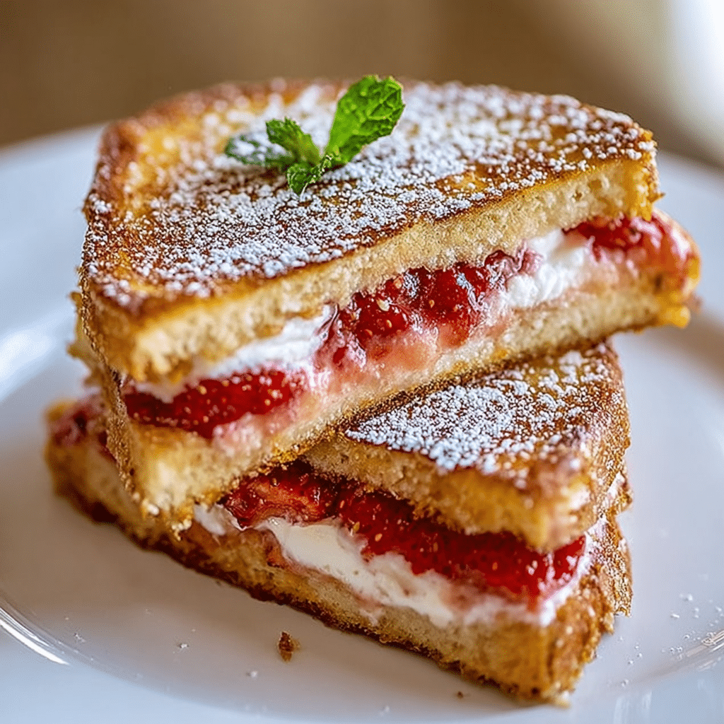 Fried Strawberry Cheesecake Sandwiches