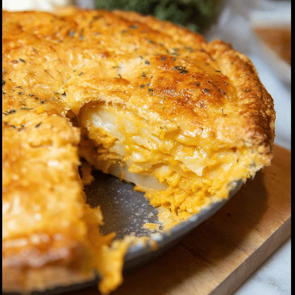 Garlic Mozzarella Potato Pie