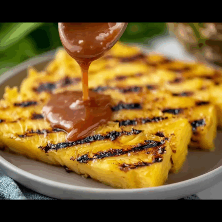 Grilled Pineapple with Cinnamon Honey Glaze