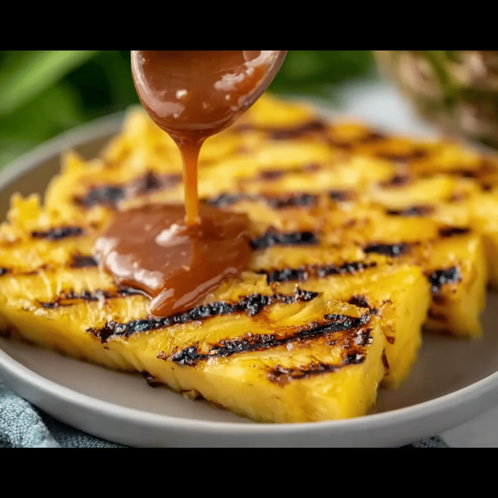 Grilled Pineapple with Cinnamon Honey Glaze