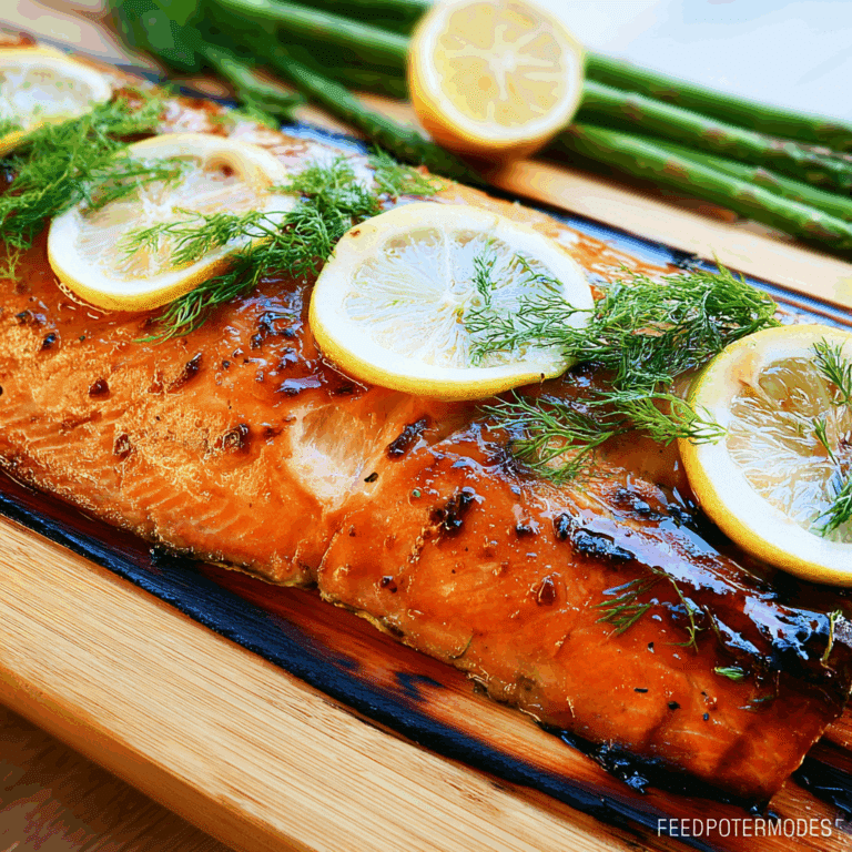 Honey Glazed Grilled Trout on Cedar Planks