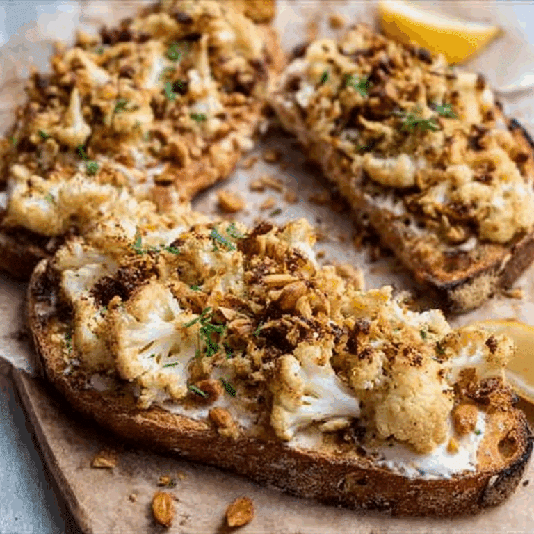 Roasted Cauliflower Toast with Sourdough
