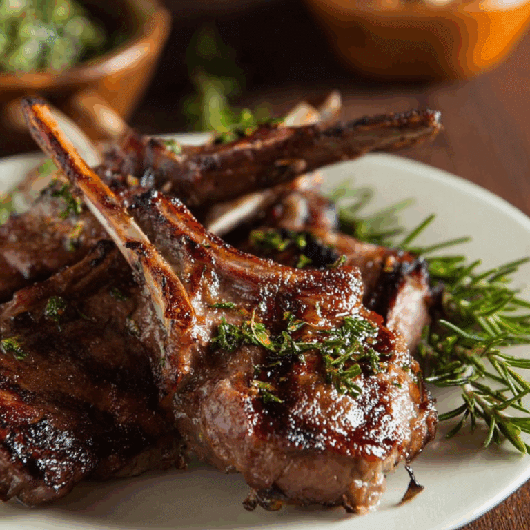 Rosemary Garlic Grilled Lamb Chops