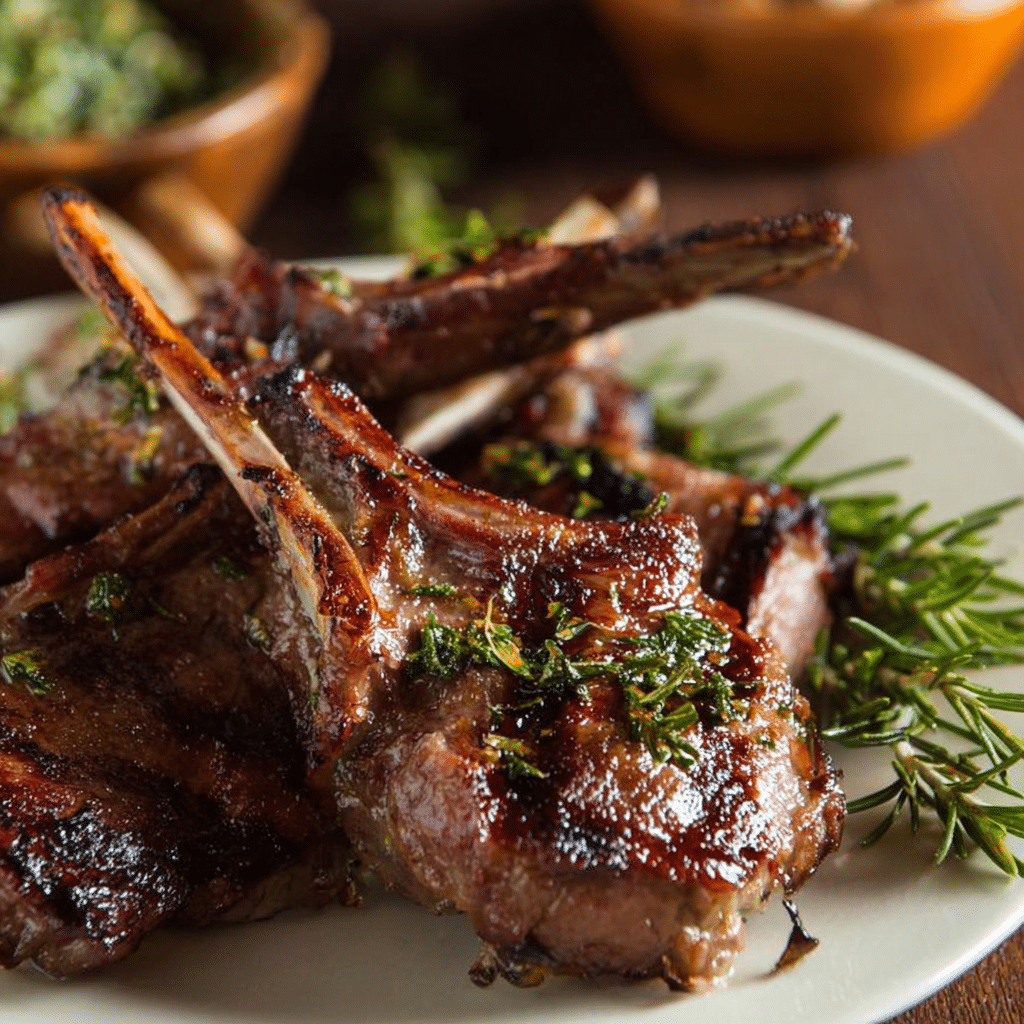Rosemary Garlic Grilled Lamb Chops