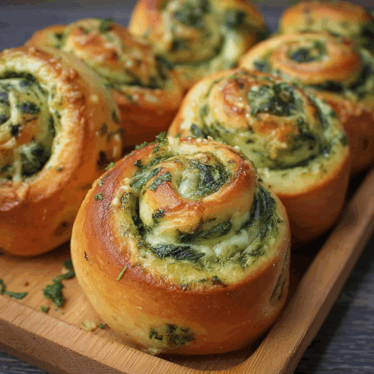 Spinach & Cheese Savory Bread Rolls