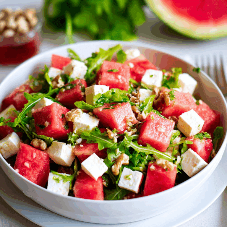 Watermelon Rind Salad with Feta