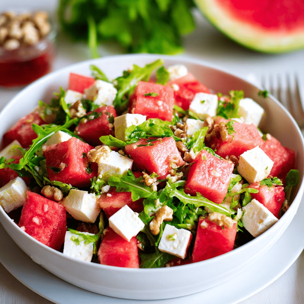 Watermelon Rind Salad with Feta