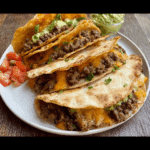 Baked Crispy Beef Tacos with Chipotle Crema