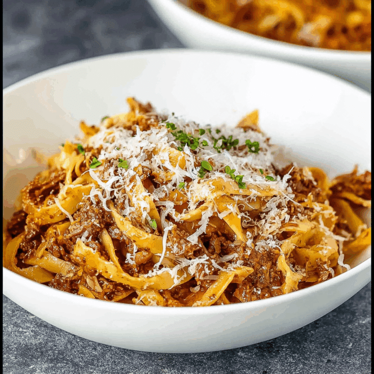 Beef Ragu Pasta with Parmesan