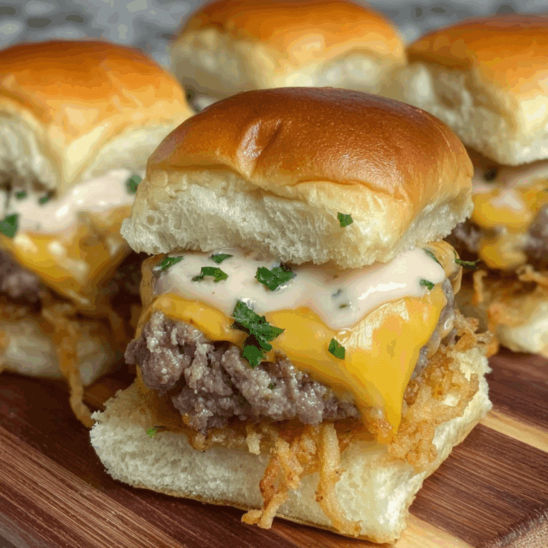 Double Cheese Fry Burger Sliders