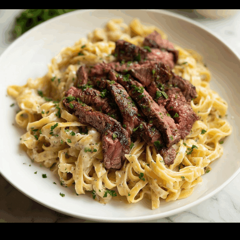 Garlic Steak Pasta