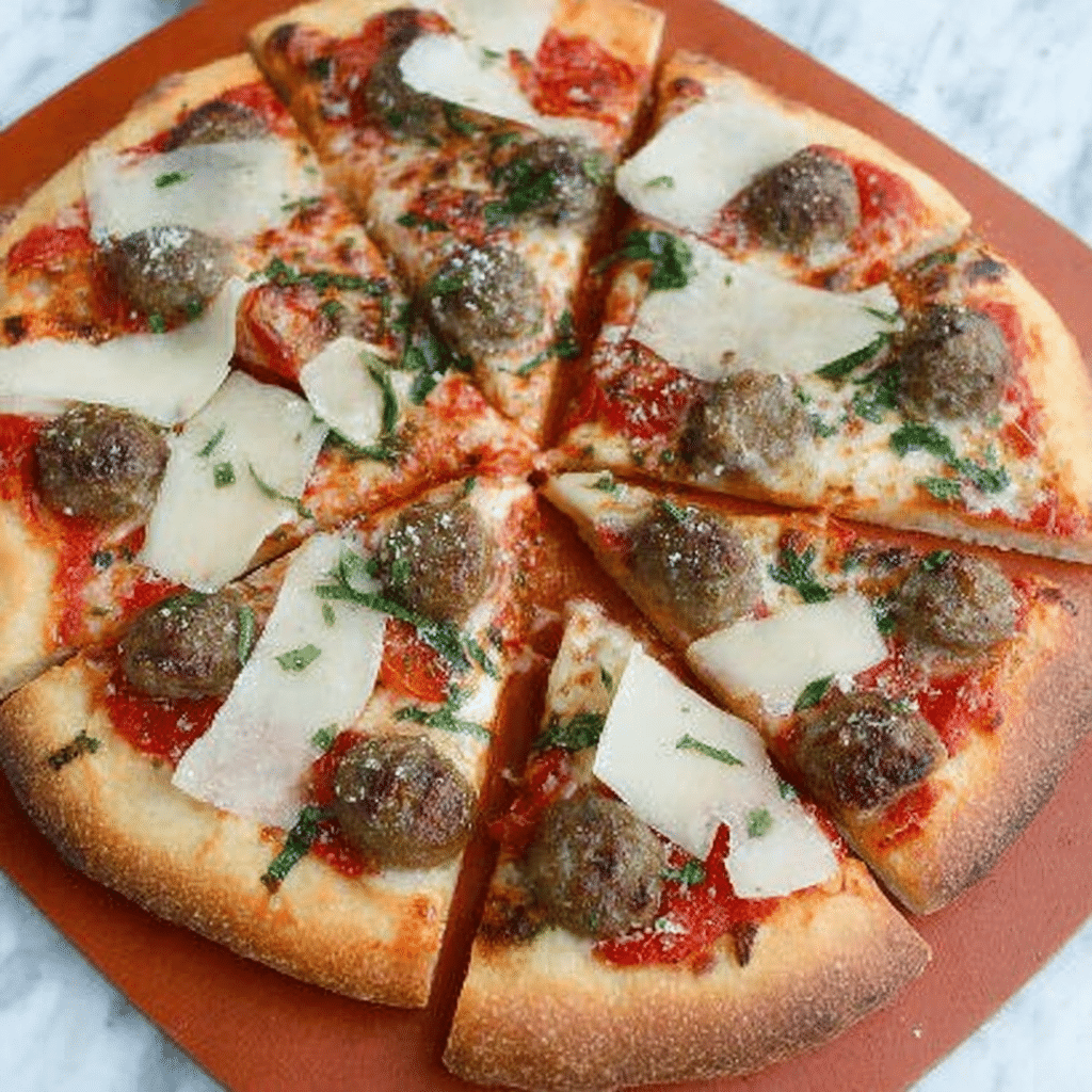 Meatball Pizza