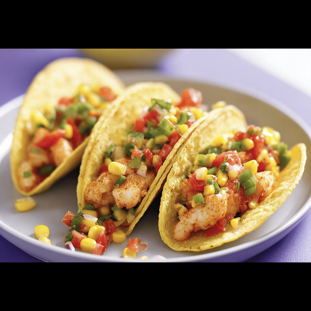 Spicy Fish Tacos with Fresh Corn Salsa