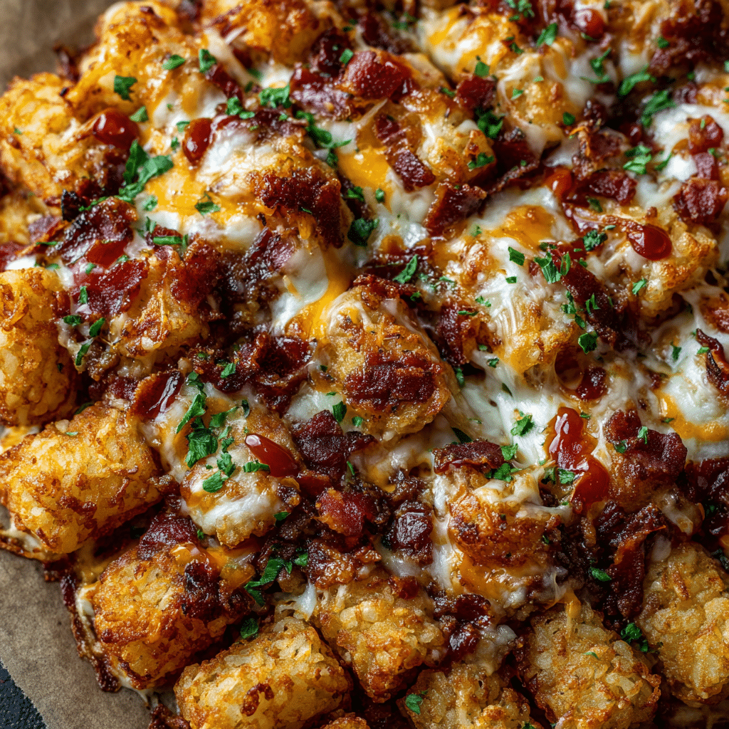 Tater Tot Pizza Bake