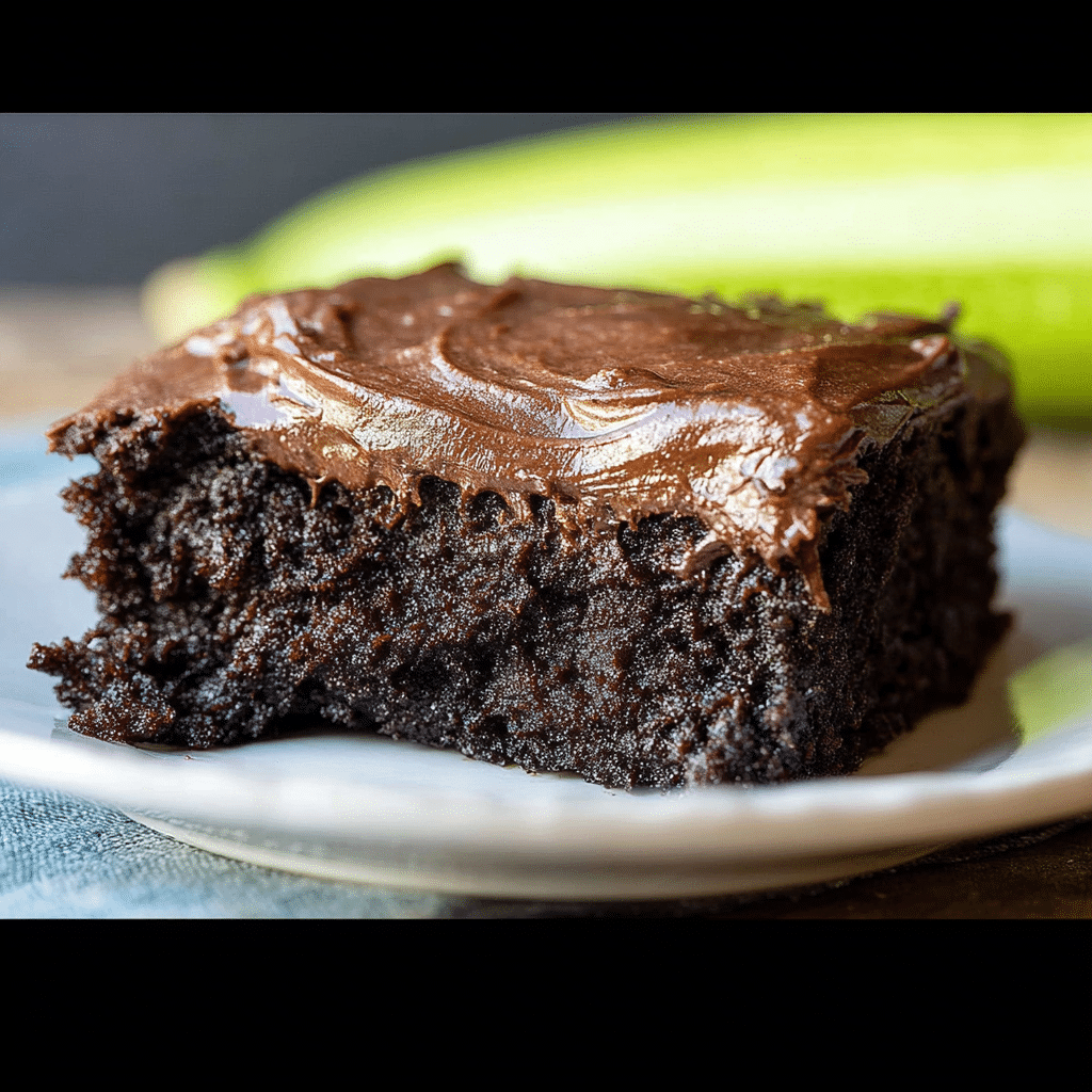 Zucchini Brownies with Cocoa Frosting