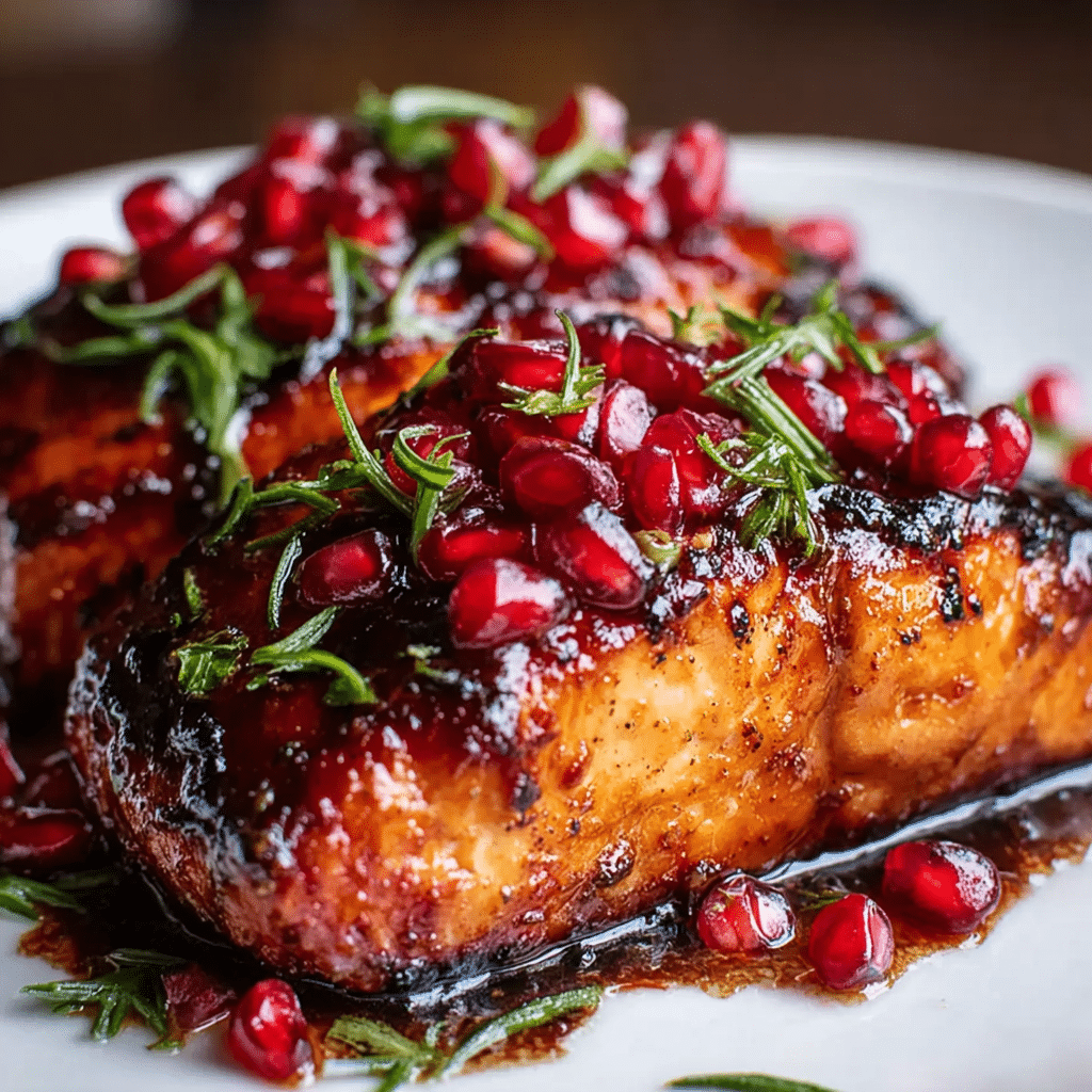 Air Fryer Pomegranate-Glazed Salmon