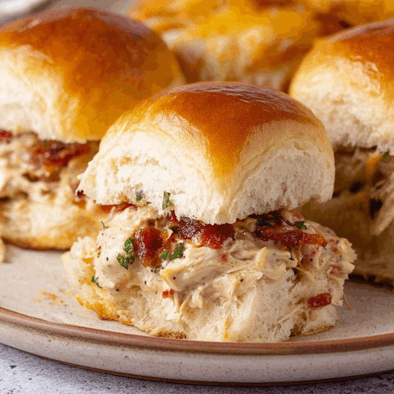 Chicken Bacon Ranch Sliders: Easy Maple-Glazed Hawaiian Rolls