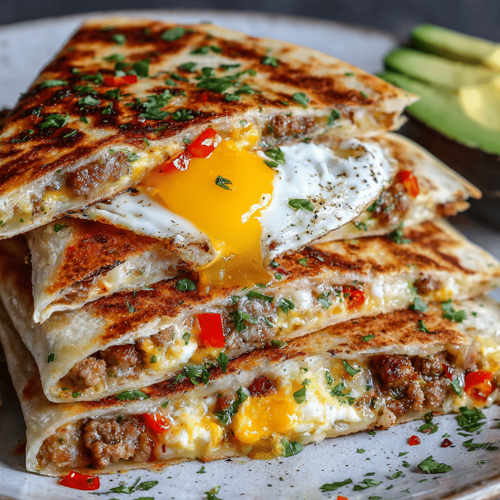 Chicken Sausage Breakfast Quesadillas