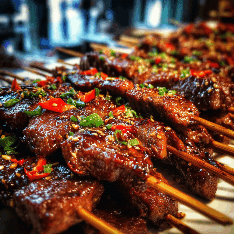 Chinese Beef on a Stick (Beef Skewers)