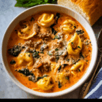 Creamy Chicken Sausage & Tortellini Soup