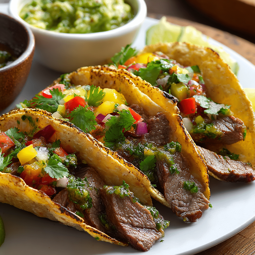 Crispy Chimichurri Steak Tacos