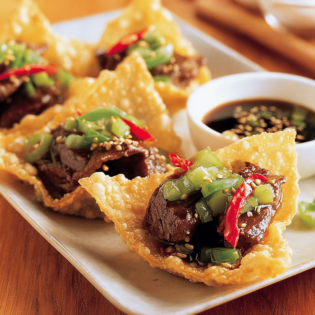 Crispy Fried Beef Wontons Recipe