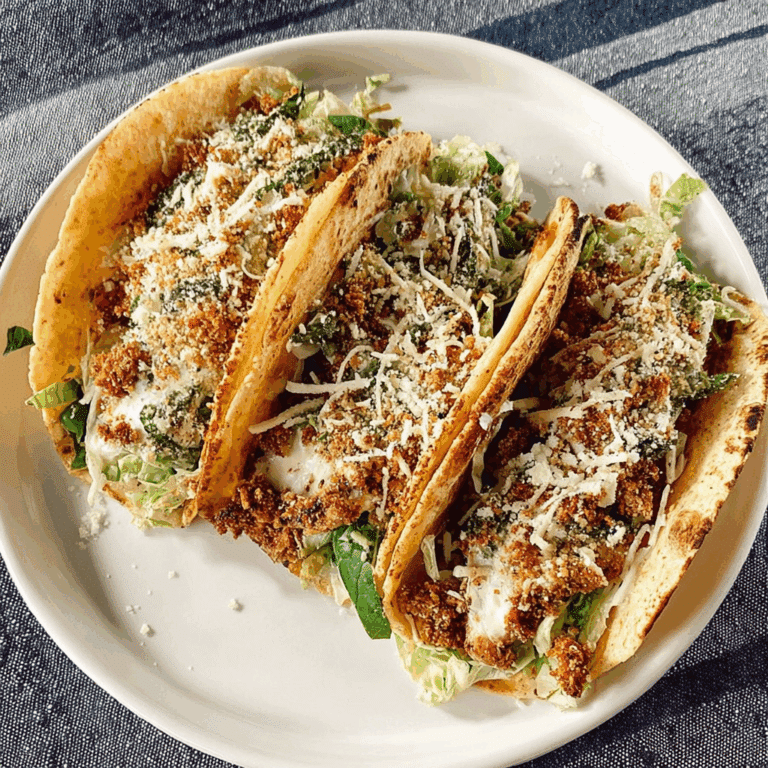 Smash Chicken Caesar Tacos